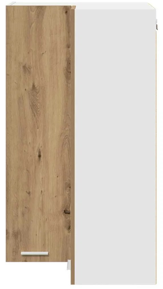 vidaXL Κρεμαστό ντουλάπι Χειροποίητη Δρυς και Λευκό 57 x 57 x 100 εκ.