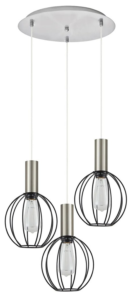 Φωτιστικό Οροφής Τρίφωτο Homelighting 77-8446 Nickel