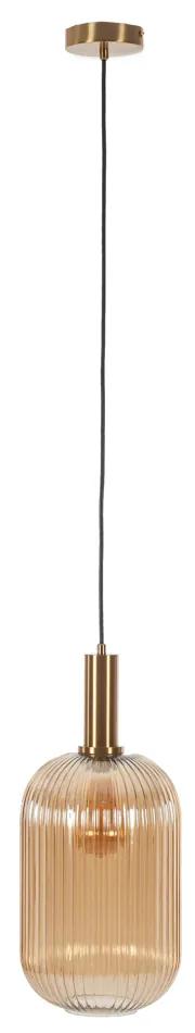 Artekko Glassy Φωτιστικό Οροφής Μονόφωτο (Ε27) Φιμέ Σέπια Γυαλί/Μέταλλο (20x20x50)cm