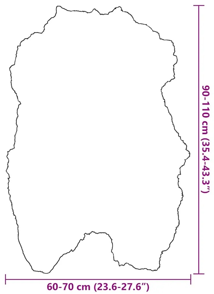 Ισλανδική Γούνα Προβάτου Κρεμ 70 x 110 εκ.