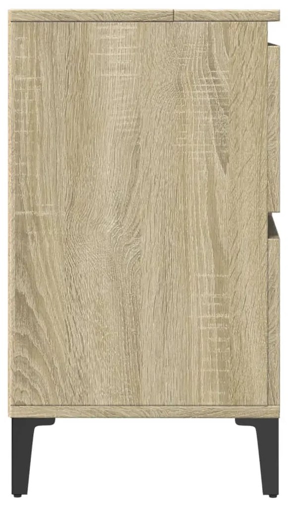 vidaXL Ντουλάπι Νιπτήρα Sonoma Δρυς 80x33x60 εκ. Επεξεργασμένο Ξύλο