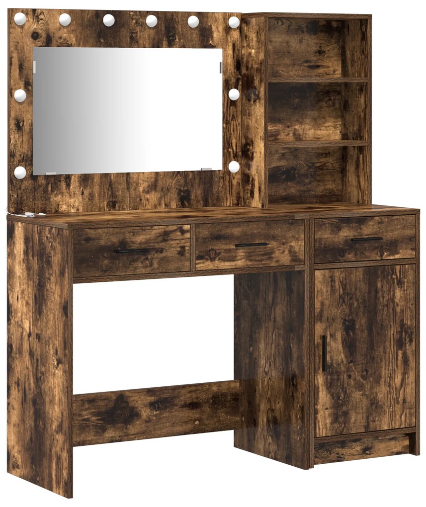vidaXL Τραπέζι περιποίησης με συρτάρι 2 pcs Καφέ 78.5 x 41 x 135 εκ