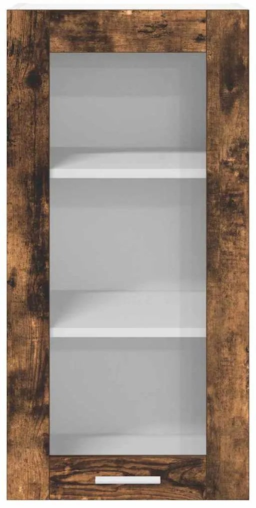 vidaXL Κρεμαστό ντουλάπι Riga 2 pcs Καπνιστό Δρύς 40 x 31 x 80 εκ.