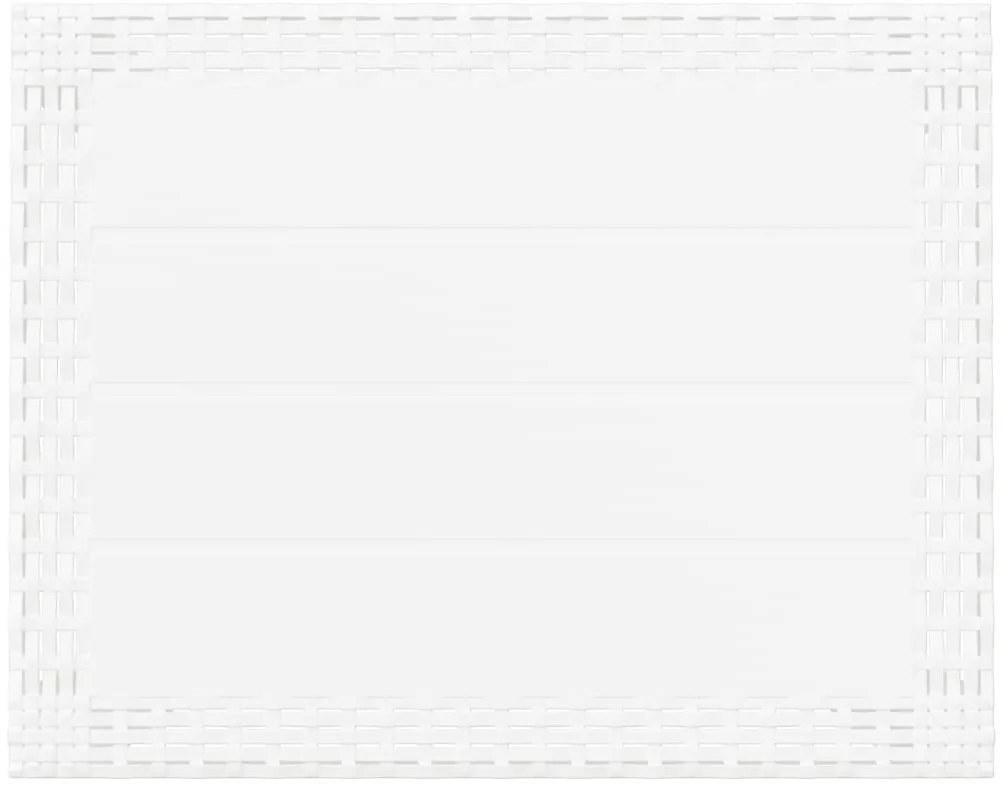 vidaXL Τραπέζι Κήπου Λευκό 59 x 47 x 40 εκ. Πολυπροπυλένιο