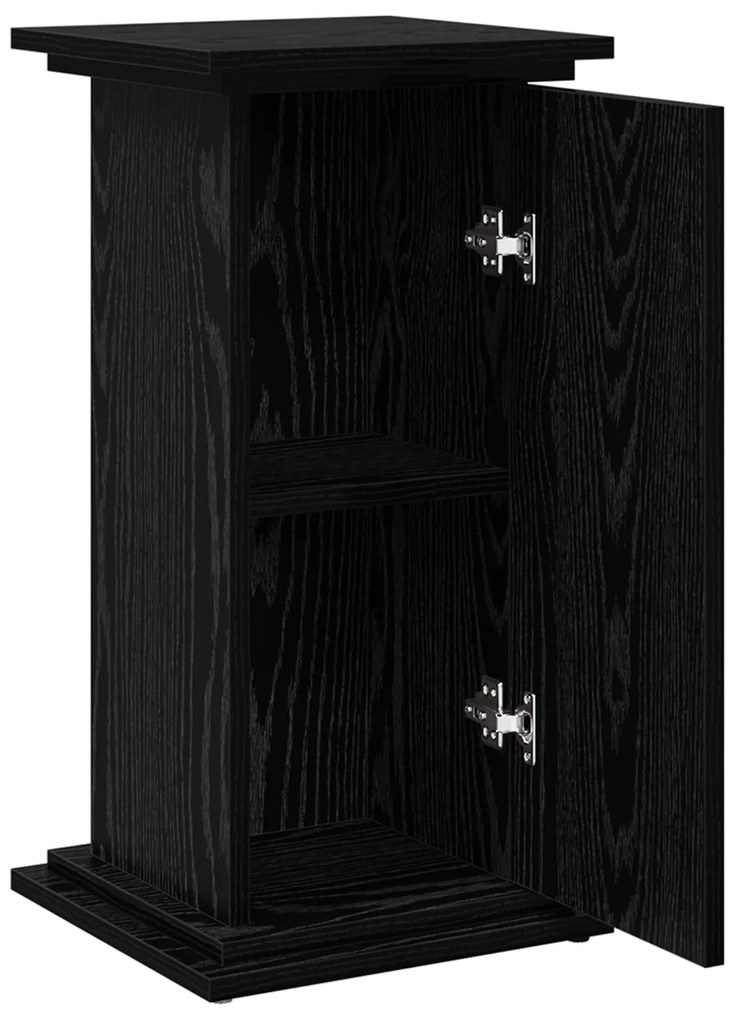 vidaXL Βάση Φυτών με Αποθήκευση Μαύρο Ξύλο 31x30x60 εκ. Εξατομικευμένο Ξύλο