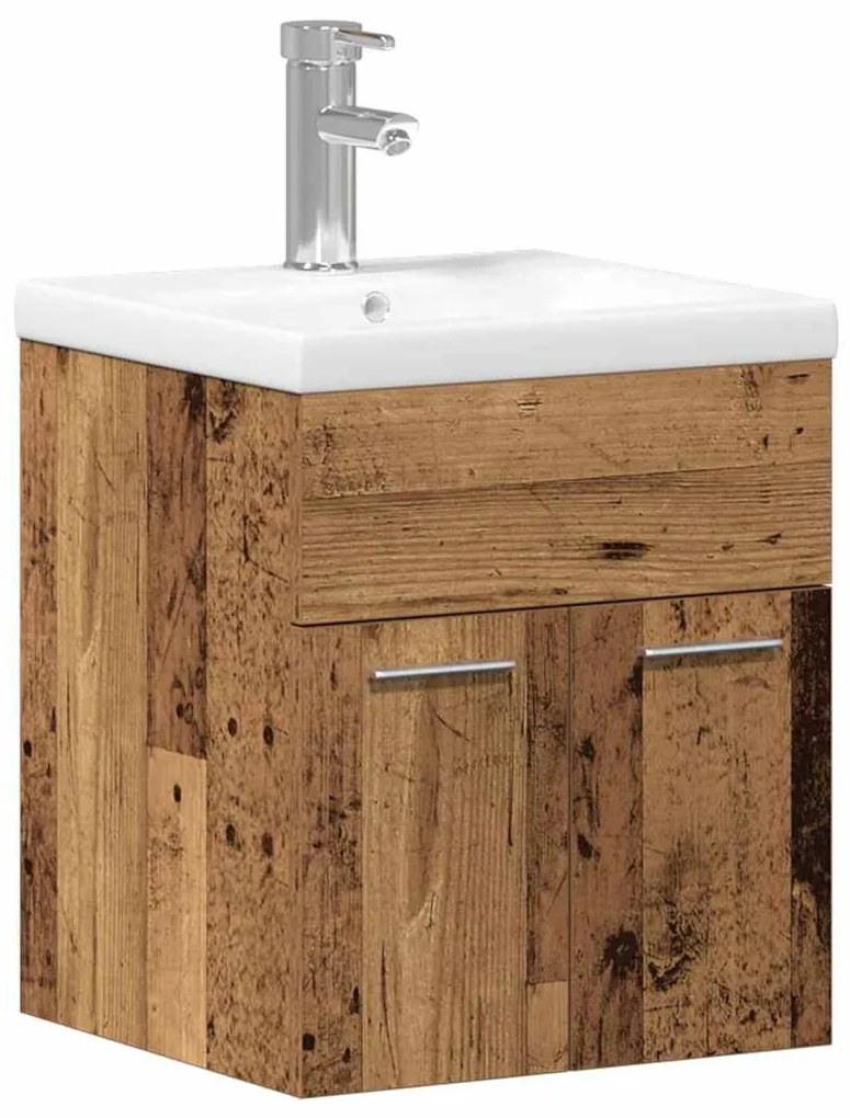 vidaXL Σετ Επίπλων Μπάνιου 3 pcs Παλιό Ξύλο Επεξεργασμένο ξύλο