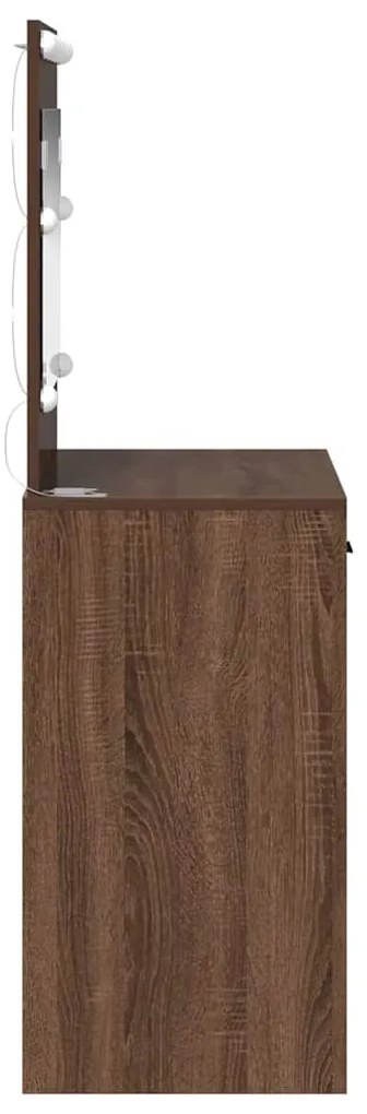 vidaXL Κομοδίνο Καφέ δρυς 78.5 x 41 x 135 εκ Επεξεργασμένο ξύλο