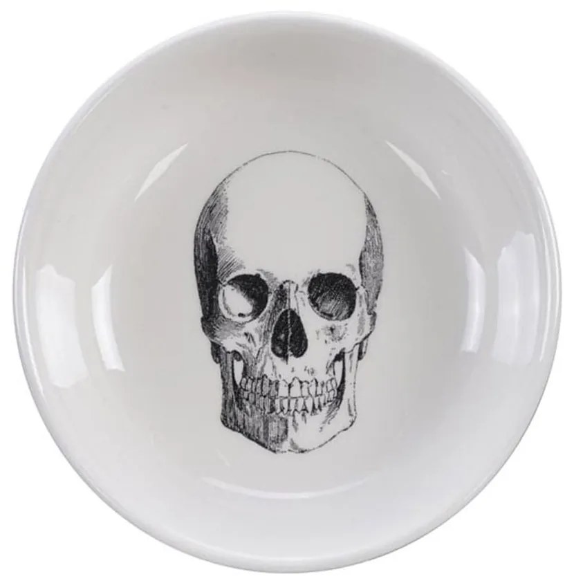 Μπωλ Για Dip Bald Skull 20185 100ml D11cm White-Black Homelab Porcelain
