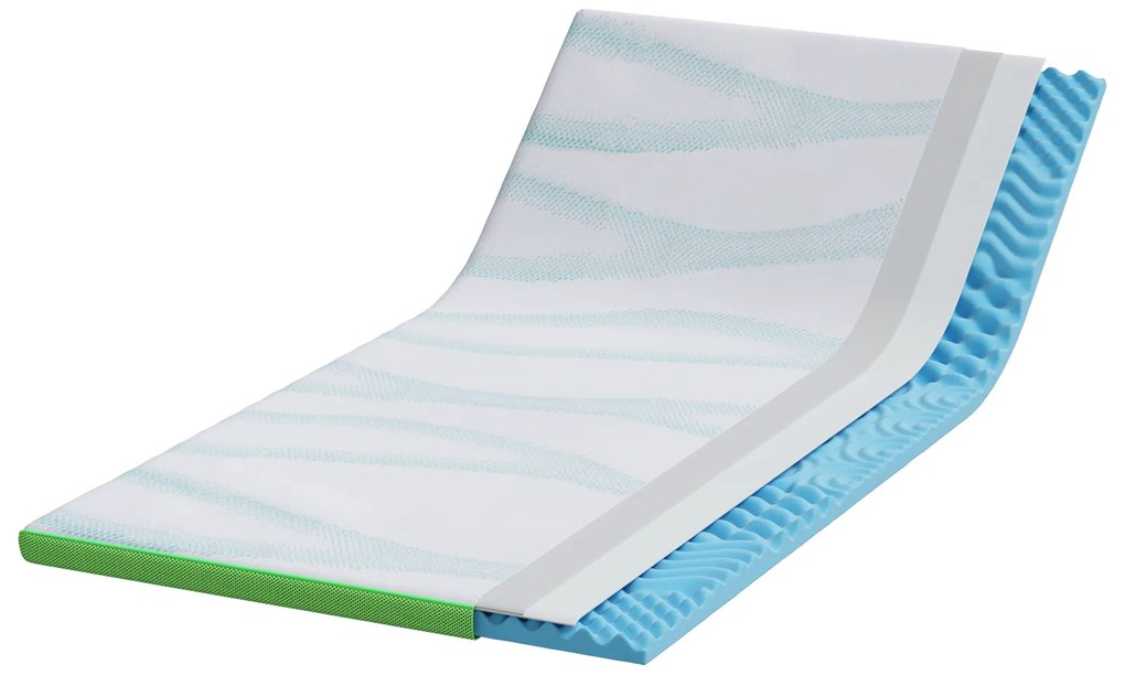 vidaXL Στρώματα Λευκό και Πράσινο 90 x 190 cm