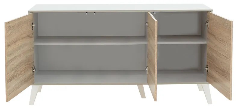 Μπουφές Billie pakoworld sonoma-ανθρακί 149x40x77εκ - 248-000005 - 248-000005