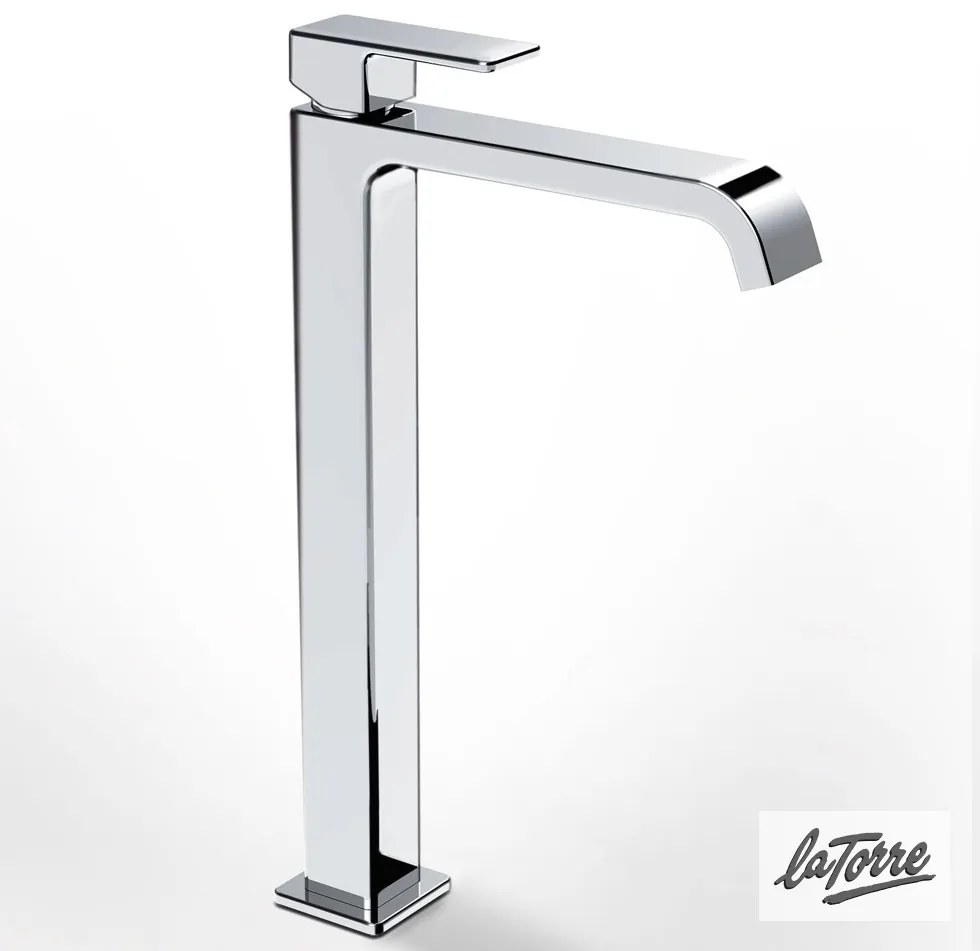 Μπαταρία Νιπτήρα Υψηλή με Βαλβίδα Clic-Clac Profili-Plus La Torre Chrome 46501-100