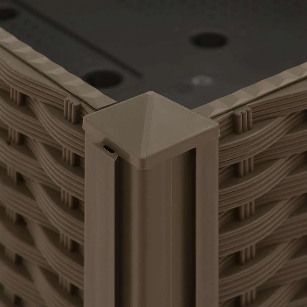 vidaXL Ζαρντινιέρα 40 x 40 x 23 εκ. από Πολυπροπυλένιο