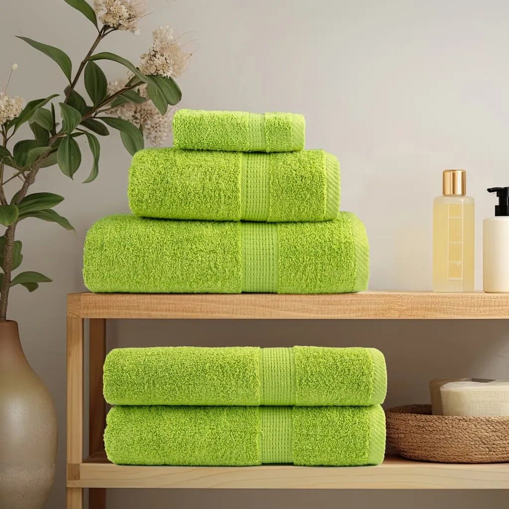 vidaXL Παντόφλες Premium SOLUND 10 τεμ. Πράσινο Μήλου 30x30 εκ. 600 γρ./τ.μ.