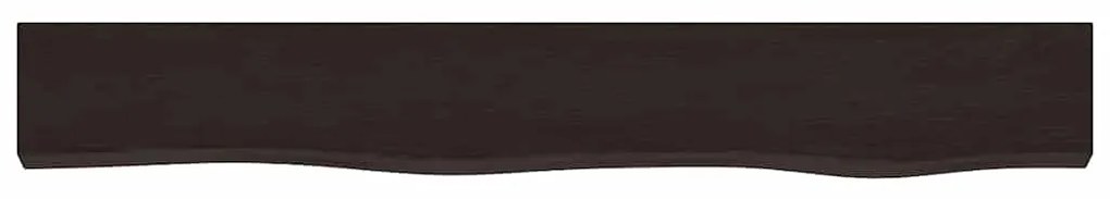 vidaXL Ράφι Τοίχου Σκούρο Καφέ 80x10x4 εκ. Επεξεργ. Μασίφ Ξύλο Δρυός