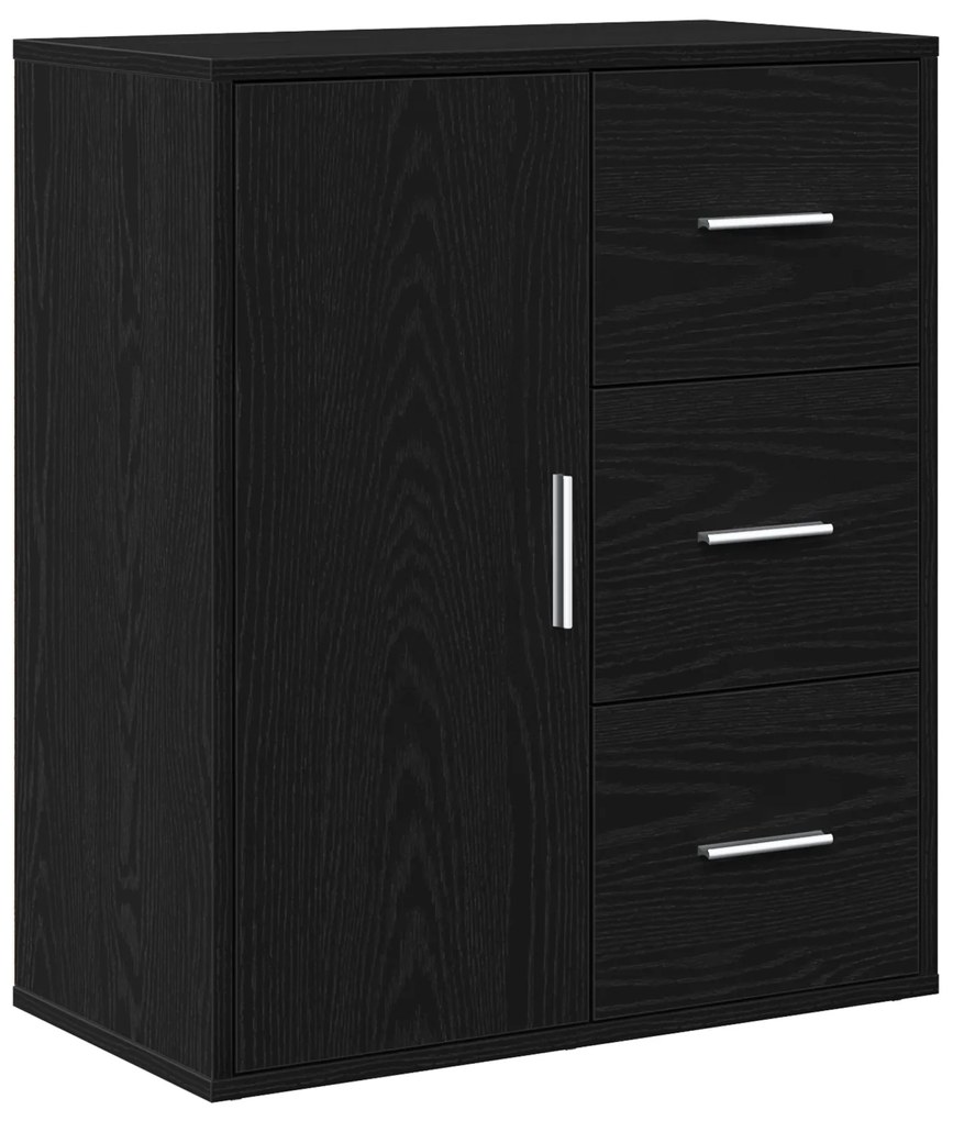 vidaXL Πλαϊνό γραφείο Μαύρη δρυς 60 x 31 x 70 εκ Επεξεργασμένο ξύλο