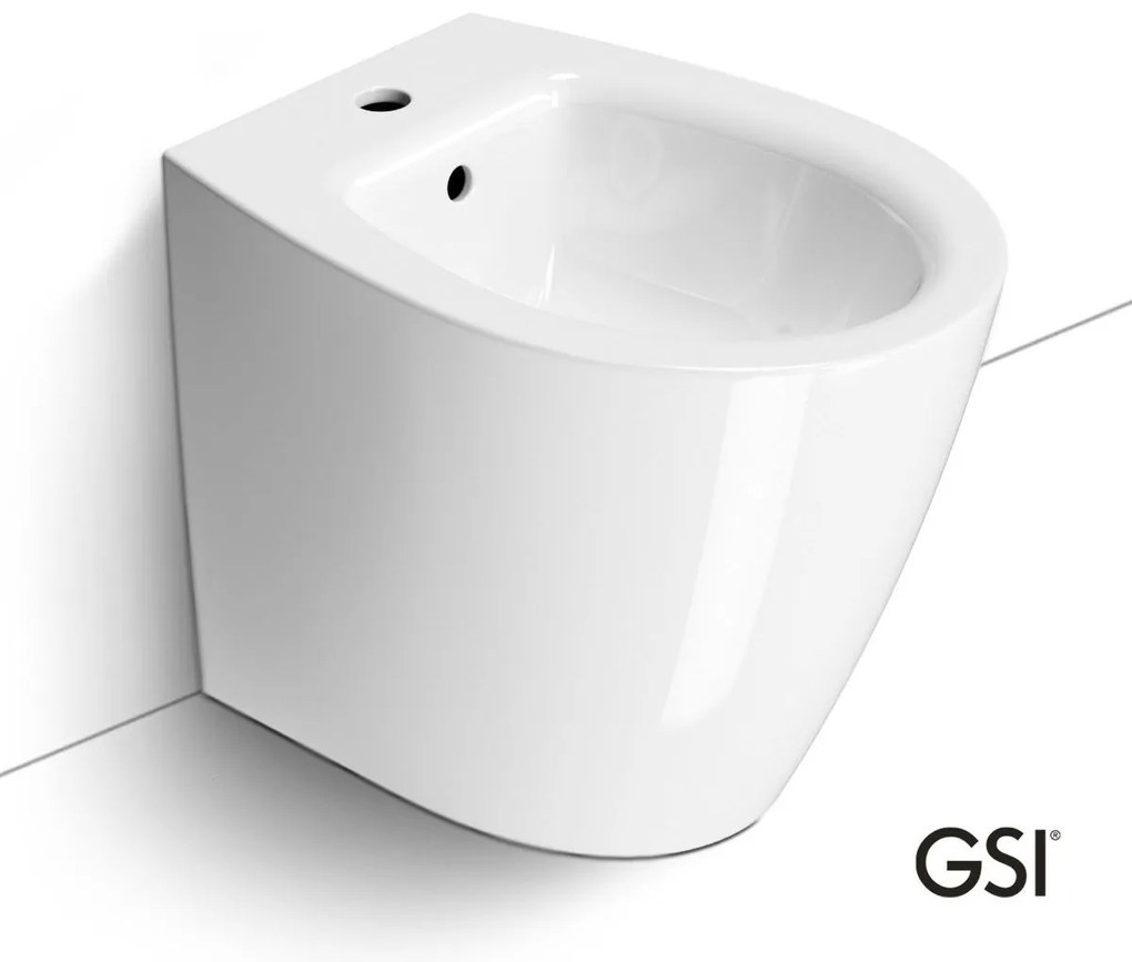 GSI Modo Swirl Μπιντέ Δαπέδου Λευκό Πορσελάνινο 52cm
