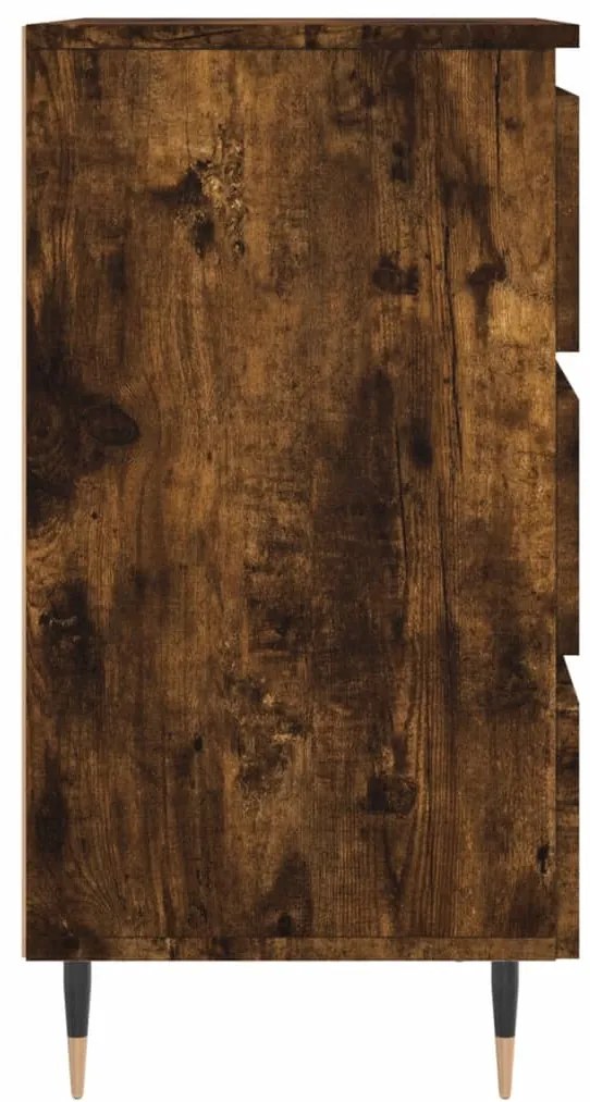 vidaXL Κομοδίνα 2 τεμ. Καπνιστή Δρυς 40 x 35 x 69 εκ. Επεξεργ. Ξύλο
