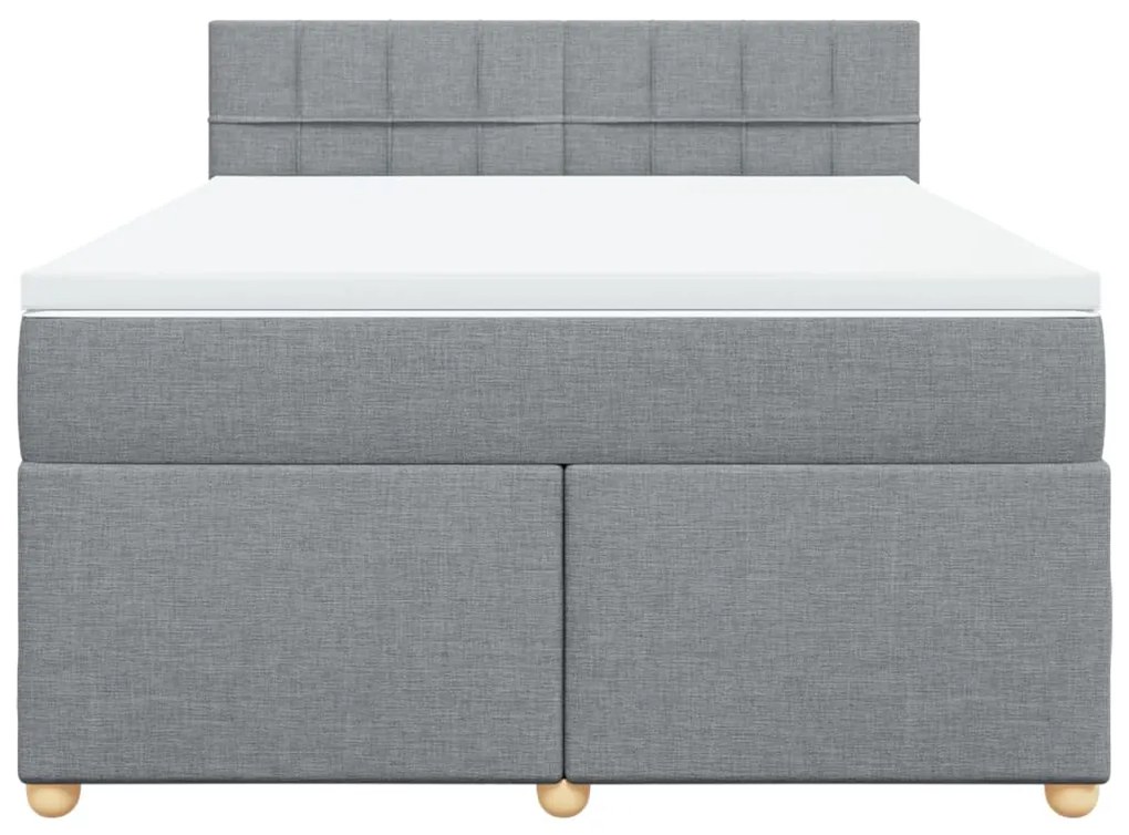 vidaXL Κρεβάτι Boxspring με Στρώμα Αν. Πράσινο 160x200εκ Υφασμάτινο