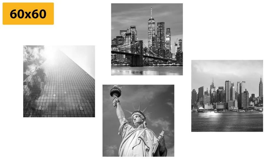 Σετ ασπρόμαυρων εικόνων Νέα Υόρκη - 4x 40x40