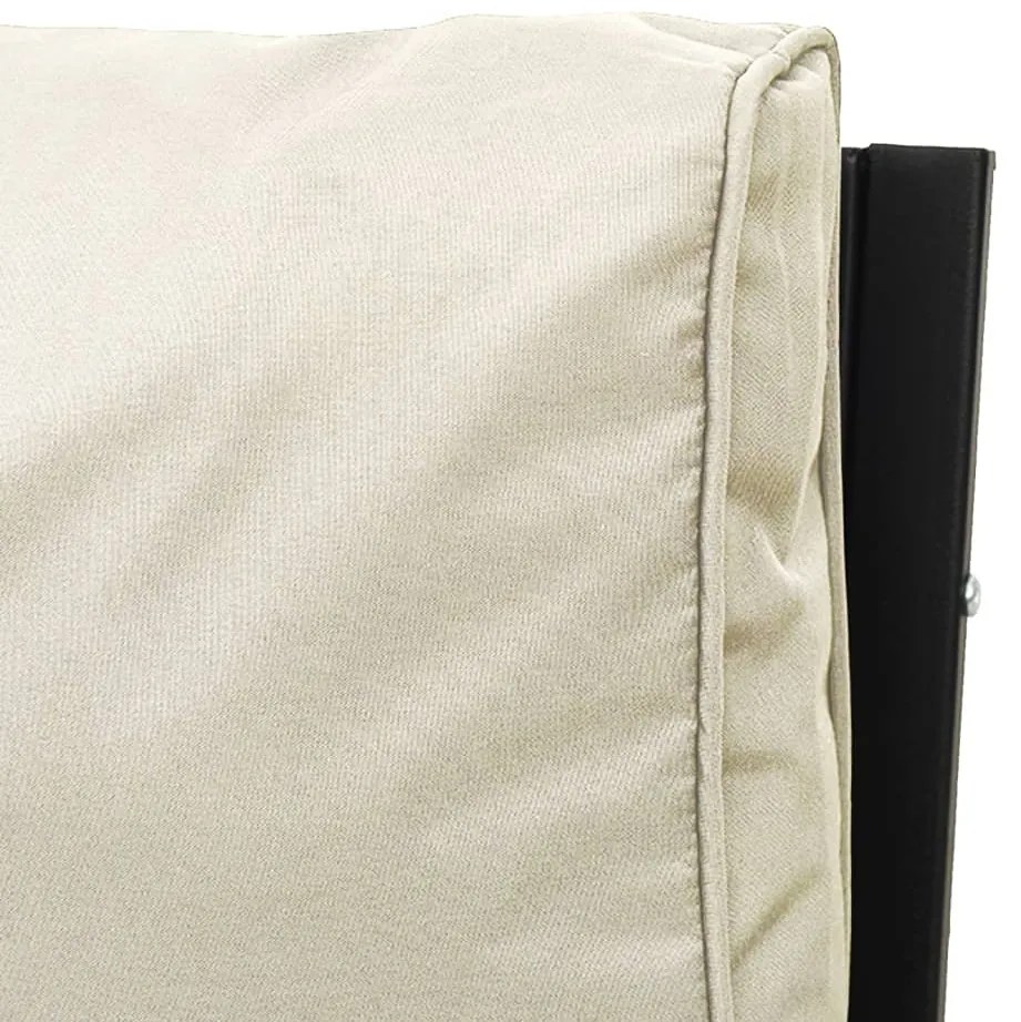 vidaXL Καρέκλα Κήπου 76 x 76 x 79 εκ. Ατσάλινη Μαξιλάρια Χρώμα Άμμου