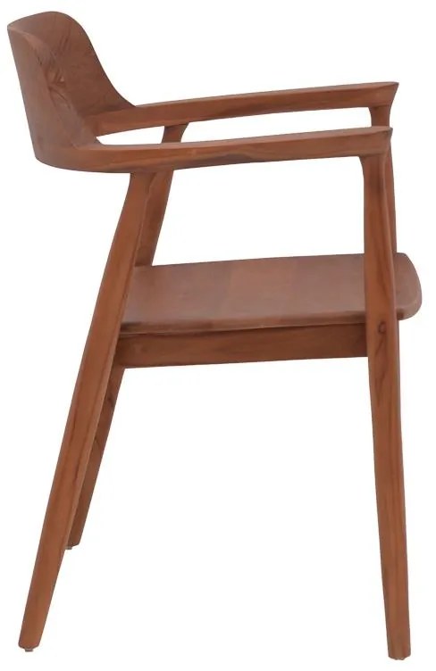 Πολυθρόνα Jambene teak ξύλο σε καρυδί απόχρωση 57x54x79εκ 57x54x79 εκ.