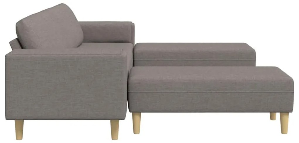 vidaXL Σετ Καναπέ 3 pcs Taupe ύφασμα