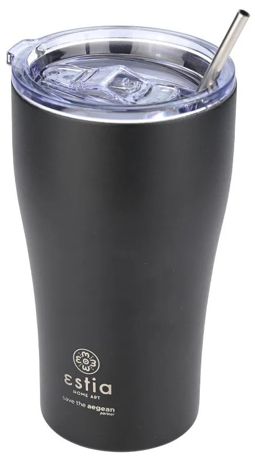 ESTIA ΘΕΡΜΟΣ COFFEE MUG SAVE THE AEGEAN 500ml MIDNIGHT BLACK