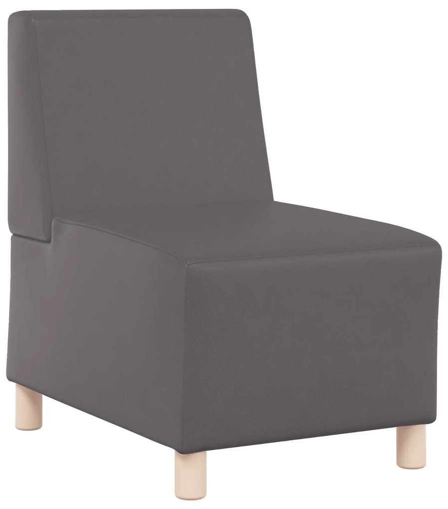 vidaXL Καναπέδες 3 pcs Γκρι 55 x 74 x 82 εκ. Τεχνητό δέρμα