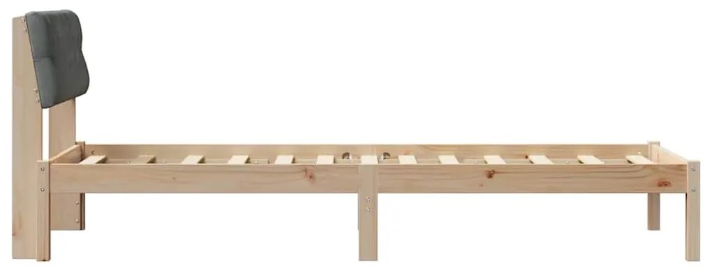 vidaXL Σκελετός Κρεβατιού με κεφαλάρι Καφέ και σκούρο γκρι 75 x 190 cm