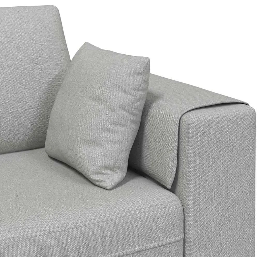 vidaXL Καναπές με μαξιλάρι Σκίουρος Γκρί 250 x 77 x 76 εκ. ύφασμα