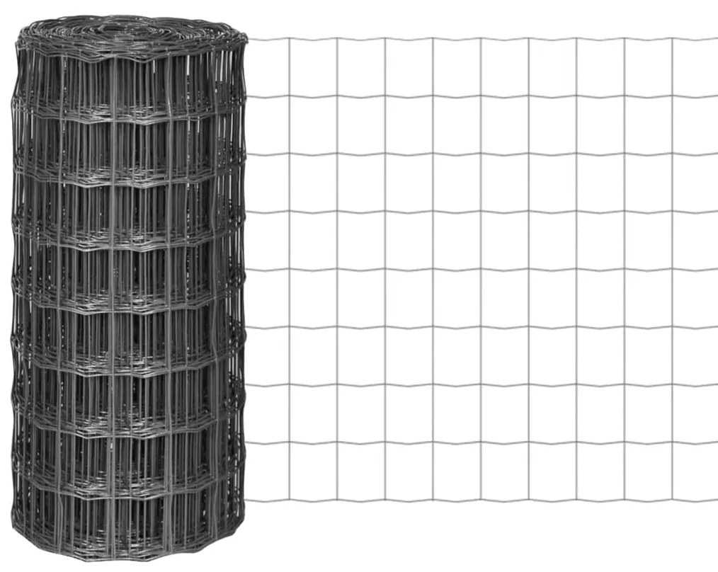 vidaXL Συρματόπλεγμα Γκρι 10 x 0,8 μ. Ατσάλινο