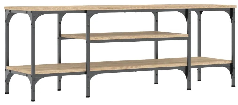 vidaXL Έπιπλο Τηλεόρασης Sonoma Δρυς 121x35x45 εκ. Επεξ. Ξύλο/Σίδερο