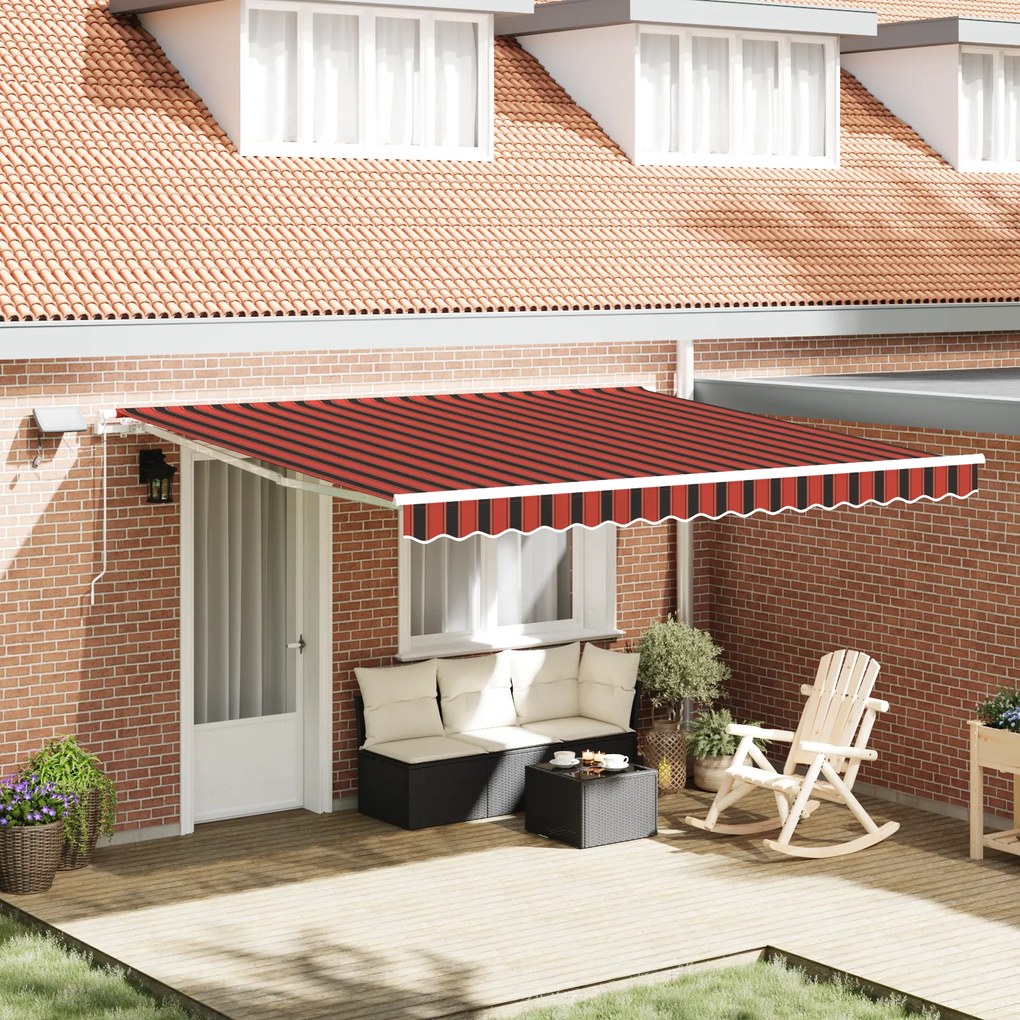vidaXL Αυτόματη Τέντα Ανθρακί 350 x 250 cm