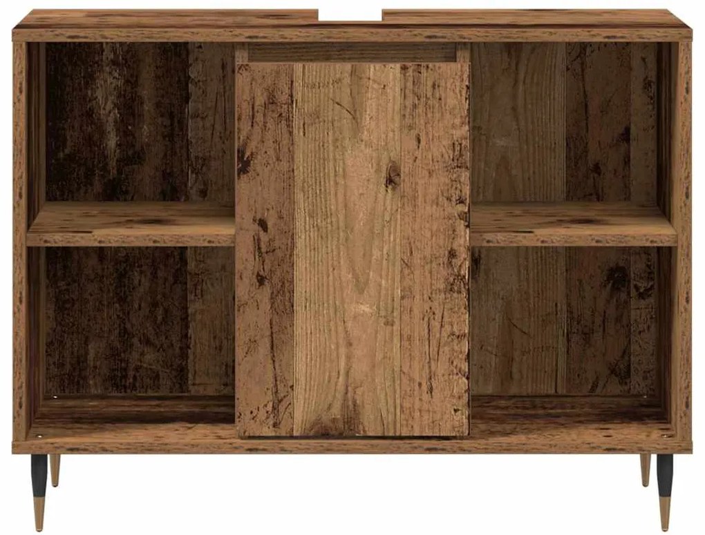 vidaXL Ντουλάπι Μπάνιου Παλαιό ξύλο 80 x 33 x 60 εκ Επεξεργασμένο ξύλο