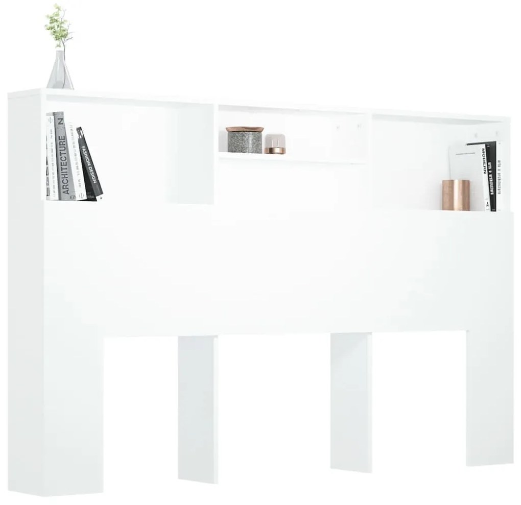 Κεφαλάρι Με Αποθηκευτικό Χώρο Λευκό 160 x 19 x 103,5 εκ. - Λευκό