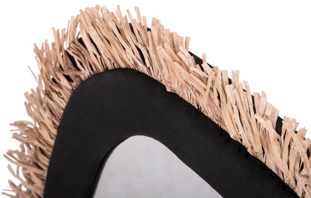 Καθρέπτης Τοίχου SANTORINI Mdf Μαύρο - Μπέζ 80x1,8x60Υ εκ. 80x1.8x60 εκ.