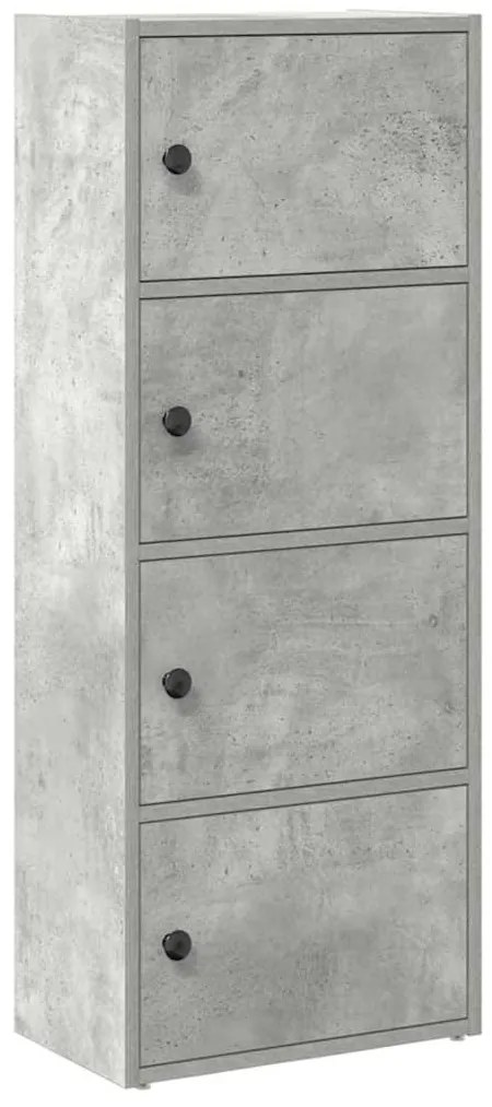 vidaXL Βιβλιοθήκη Γκρι Σκυροδέματος 40x24x102 εκ. Επεξεργ. Ξύλο