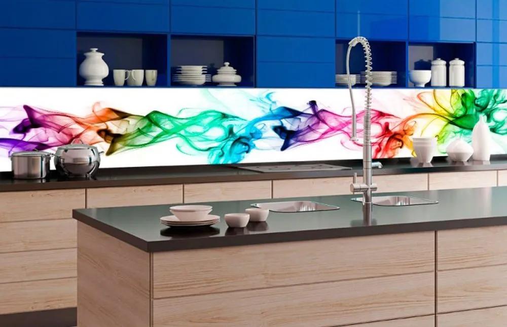 Αυτοκόλλητη φωτοταπετσαρία κουζίνας με χρωματιστό καπνό - 260x60