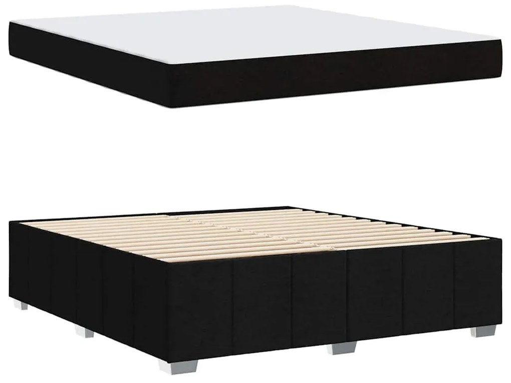 vidaXL Σκελετός Κρεβατιού Μαύρο 180 x 200 cm ύφασμα