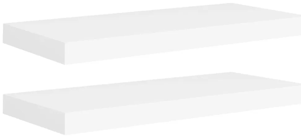 vidaXL Ράφια Τοίχου 2 τεμ. Άσπρα 60 x 23,5 x 3,8 εκ. MDF