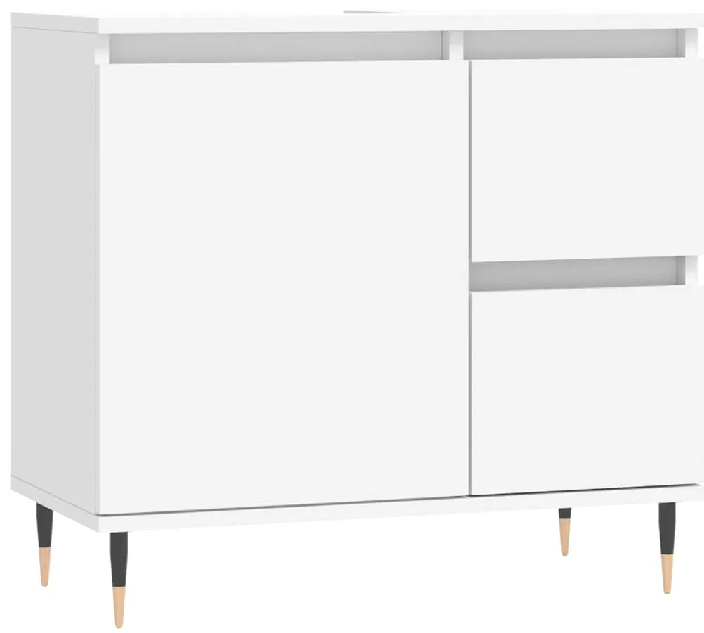 vidaXL Ντουλάπι Μπάνιου Λευκό 65 x 33 x 60 εκ. από Επεξεργασμένο Ξύλο