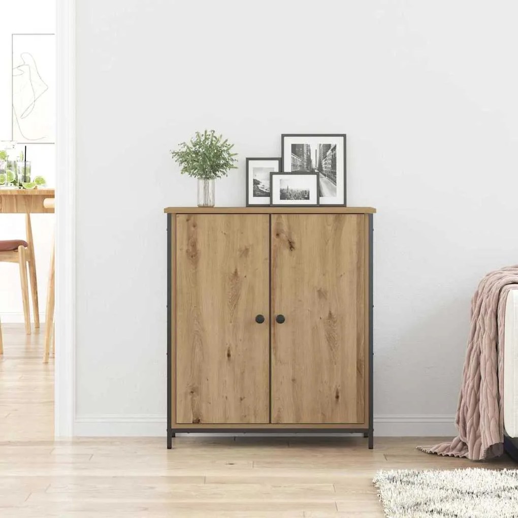 vidaXL Πλαϊνό γραφείο artisan δρυς 70 x 30 x 80 εκ. Επεξεργασμένο ξύλο