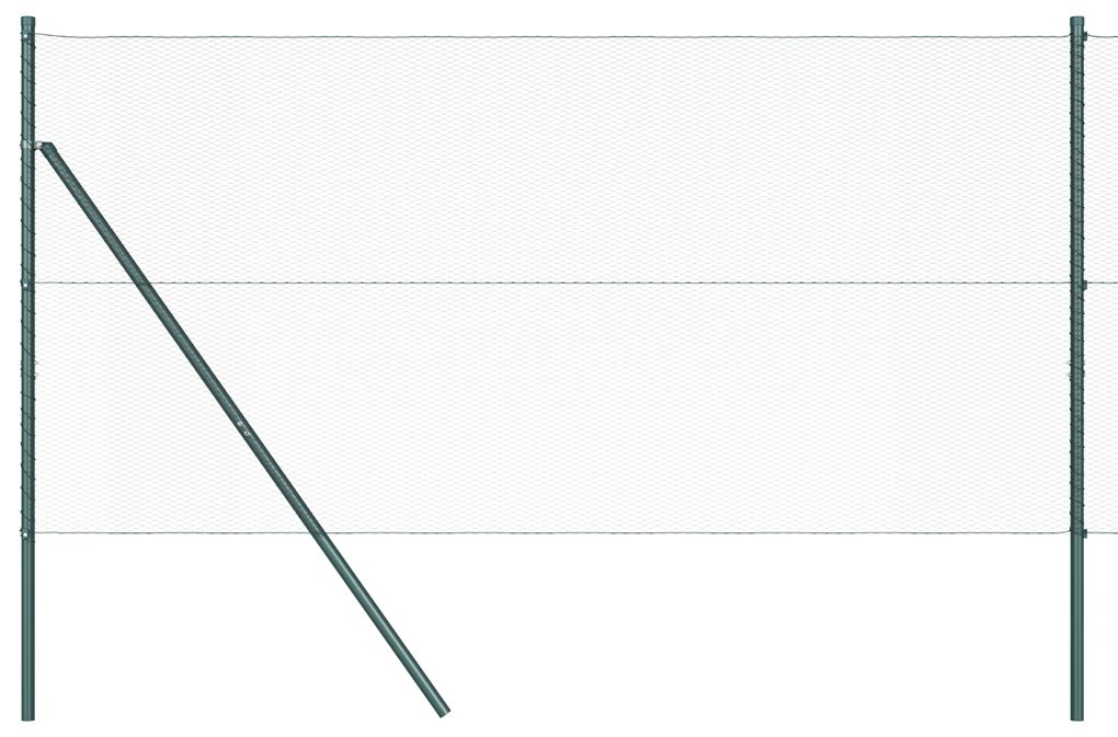 vidaXL Εξάγωνος Φράκτης Γκρι 1.4x50 μ. Ατσάλι