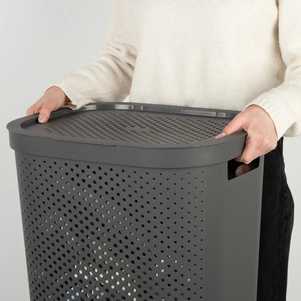 Καλάθι για τα Βρώμικα Ρούχα Curver INFINITY Γκρι Πλαστική ύλη 60 L 44 x 60 x 35 cm (x6)