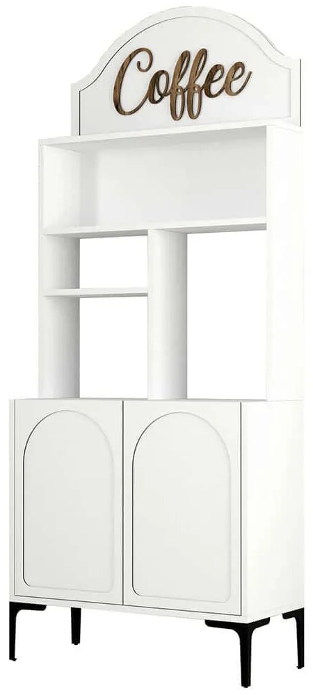 Ντουλάπι Kουζίνας Lyon 845HCT5804 81,3x35x200cm White Μοριοσανίδα, Μελαμίνη