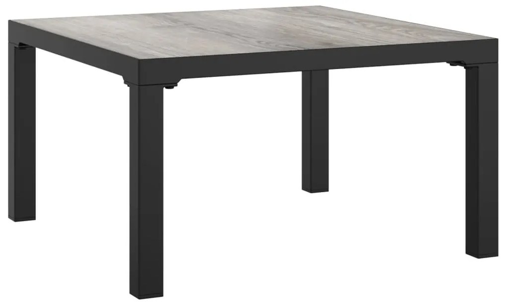 vidaXL Σαλόνι Κήπου Σετ 4 Τεμαχίων Μαύρο / Γκρι από Συνθετικό Ρατάν