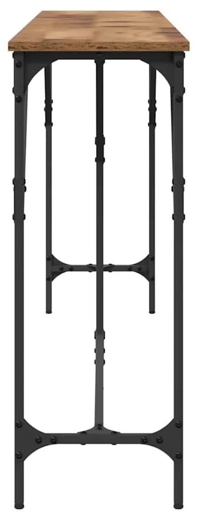 vidaXL Τραπέζι κονσόλας Παλιό Ξύλο 200 x 29 x 75 cm