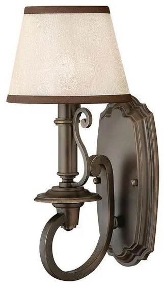 Απλίκα Φωτιστικό Τοίχου 1xE14 Μπρονζέ Plymouth HK-PLYMOUTH1 Elstead Lighting HK-PLYMOUTH1 Μπρονζέ