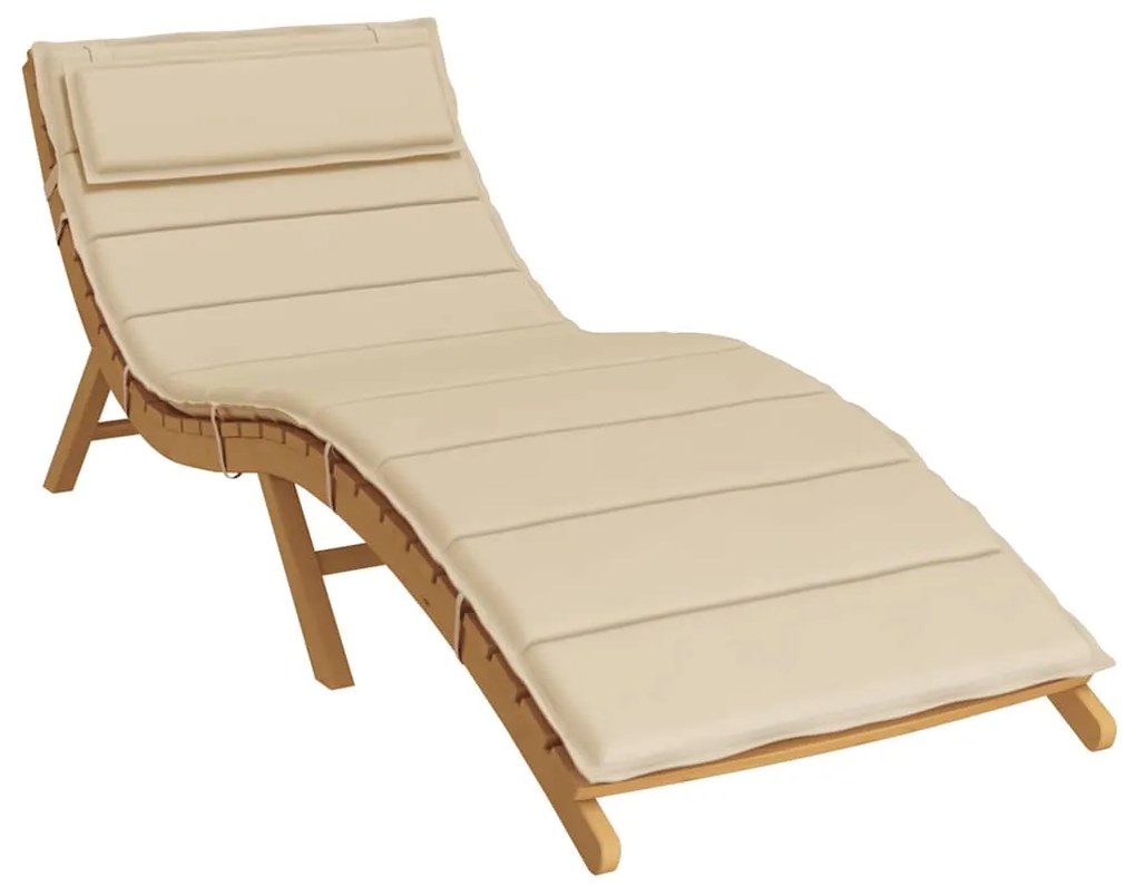 vidaXL Μαξιλάρι Ξαπλώστρας Μπεζ 180x60x4 εκ. από Ύφασμα Oxford