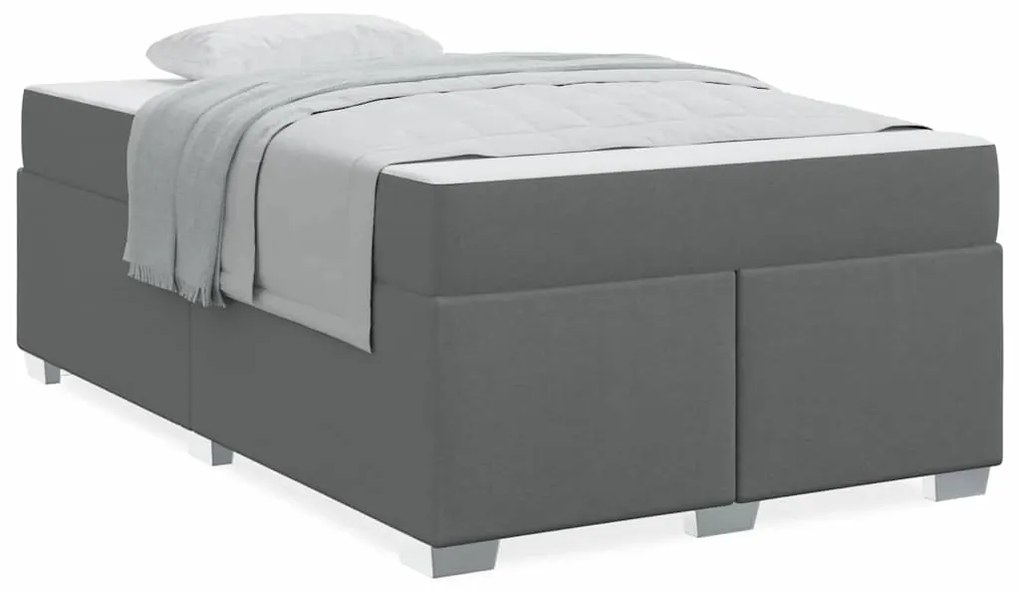 vidaXL Σκελετός Κρεβατιού Σκούρο γκρι 120 x 190 cm ύφασμα